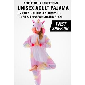 Spooktacular Creations Unicorn Plush Costume Pajama Jumpsuit XXL Halloween